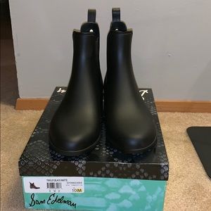 Sam Edelman Black Matte Rubber Tinsley Boots - 10